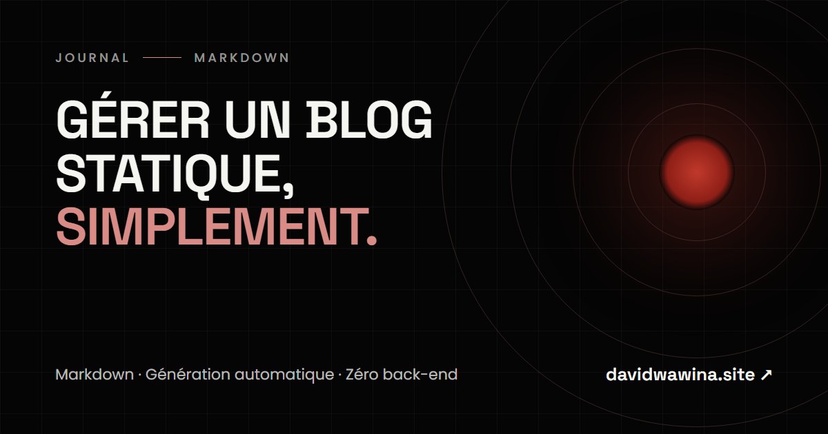 Gérer un blog statique, simplement
